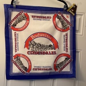 BRAND NEW Vintage Budweiser Clydesdale horses bandana handkerchief USA made